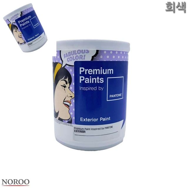 외부용 무광 수성 페인트 회색 1L 4종 택1 페인트시공 페인트작업 집페인트 시멘트벽페인트