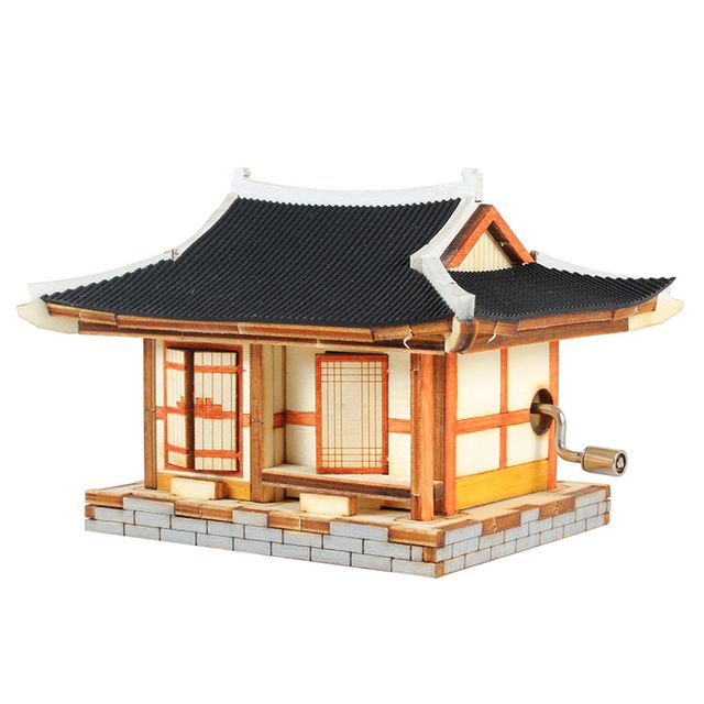 오르골 목재 입체퍼즐 - 영공방 기와집(수동)