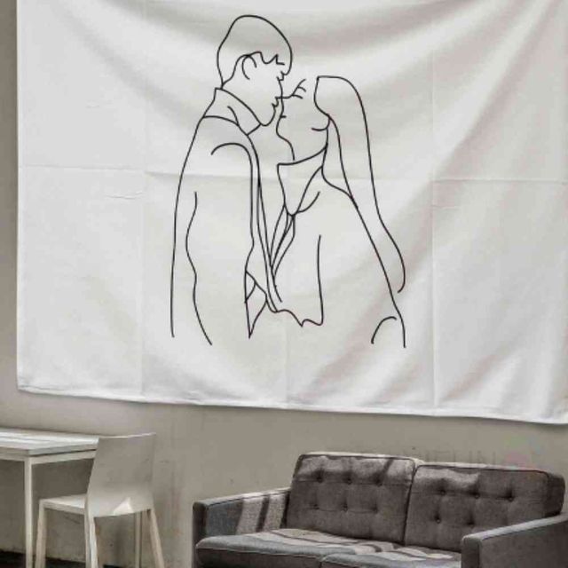 패브릭포스터 허그 L 벽면인테리어
