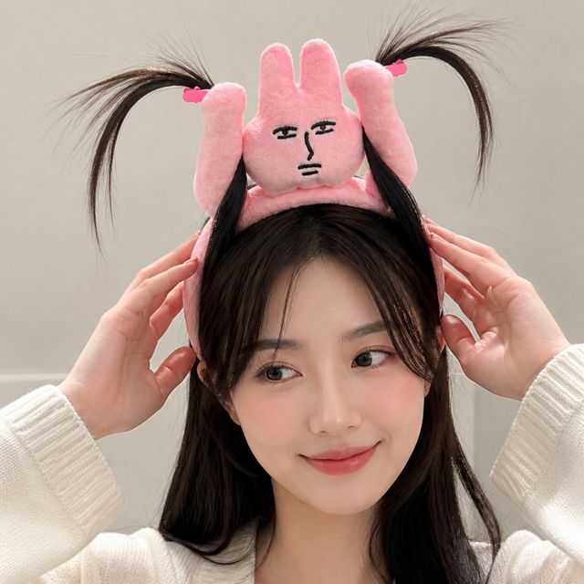 토끼 머리띠 코스프레 소품, 생일 파티 캐릭터 헤어밴드