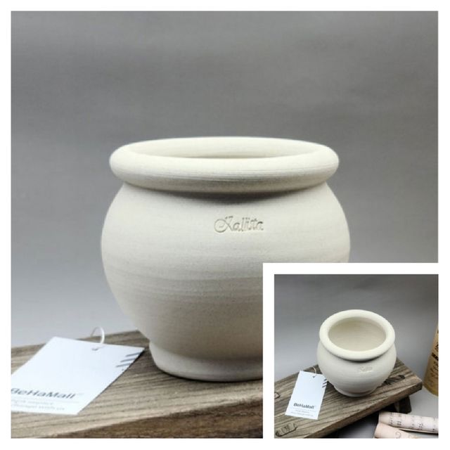 수제토분 칼리스타 K05 플랫허니자 10x10cm 야외화분 베란다화분 정원화분 난간화분