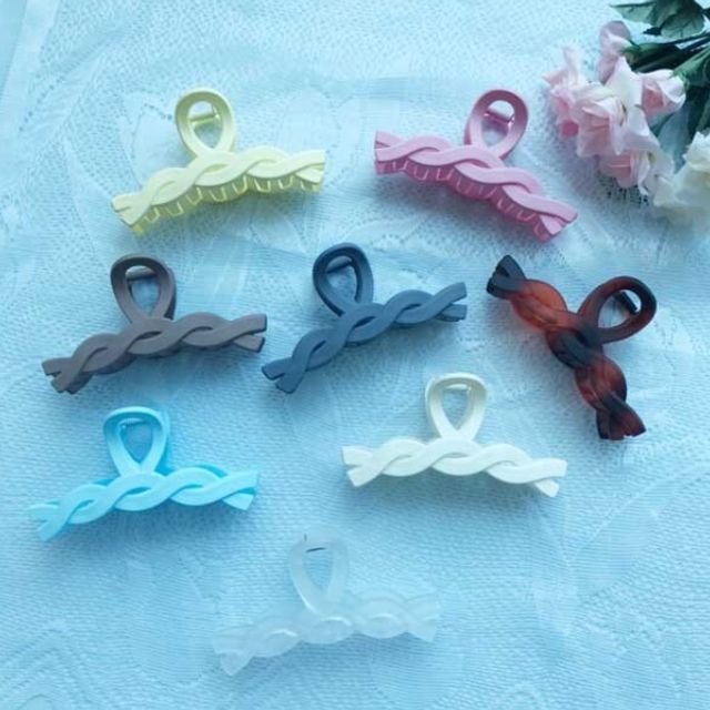 무광 컬러 디스코 11CM 꼬임 집게핀