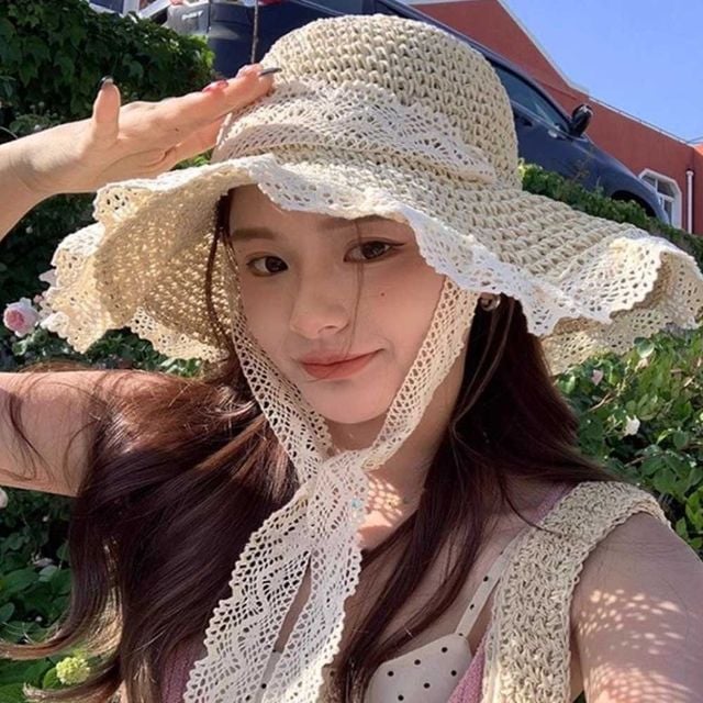 혜명몰 햇빛가리개여성모자 제주휴양지버킷햇 밀집챙 여름밀짚모자 라탄빅사이즈 접는대두벙거지 여성빅사