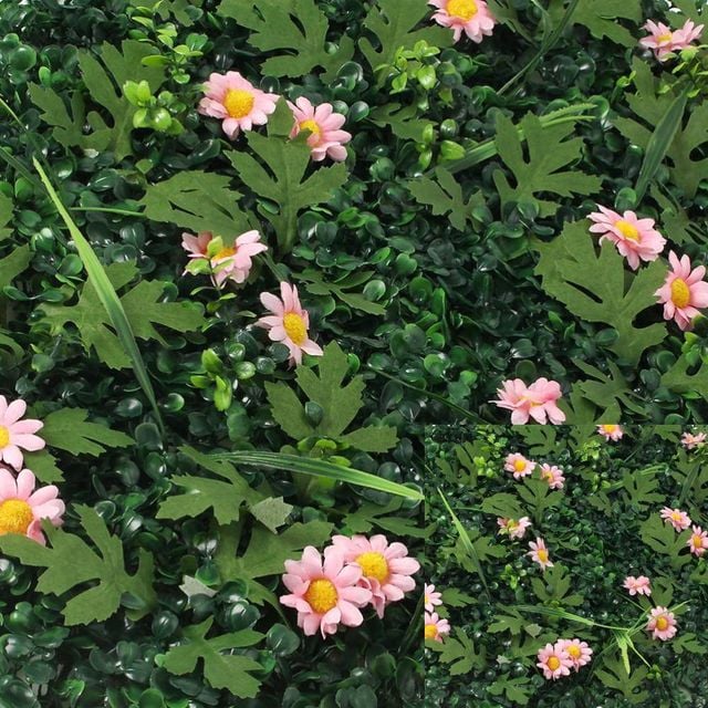벽장식 인조잔디 60x40cm 핑크플라워 테라스 DIY