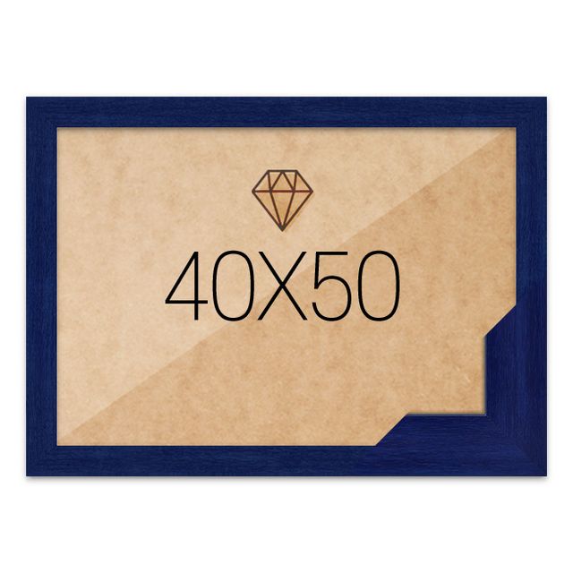 보석십자수액자 40x50 고급형 우드 블루 벽걸이 인테리어
