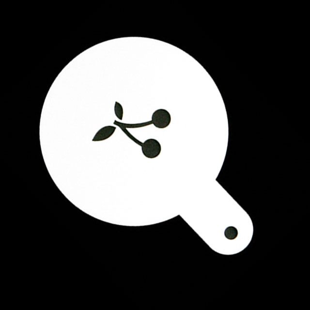 쿠키 라떼아트 데코레이션 미니 앵두 스텐실 도안