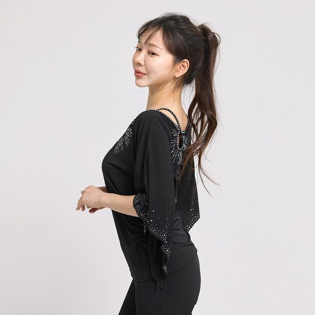 LDT30200 나그랑티 의상 시즌 라틴 여성 재즈 라틴댄스 드레스 상의 댄스 테마 공연 무대 차차 자이브 연습
