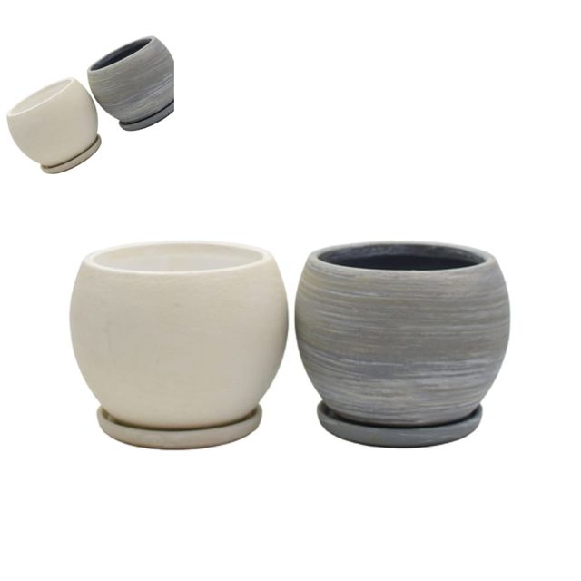 빈티지 달항아리 토분 중 15x13cm 화분 중형토기 원형분재 인테리어화분