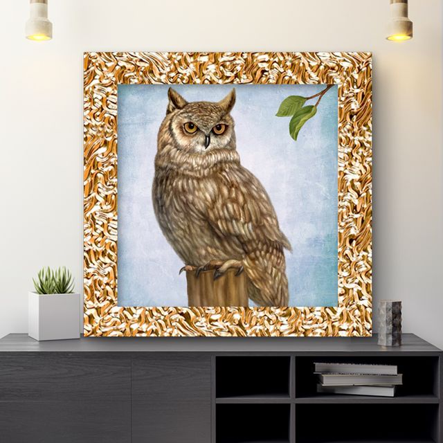 부엉이그림 액자 40G OWL10 풍수그림 돈들어오는