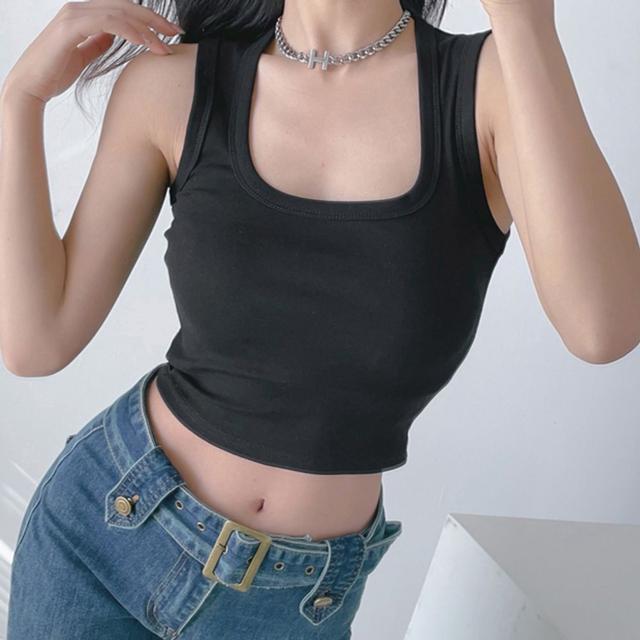 여성 크롭 캡내장 나시 슬림 브라탑 3컬러