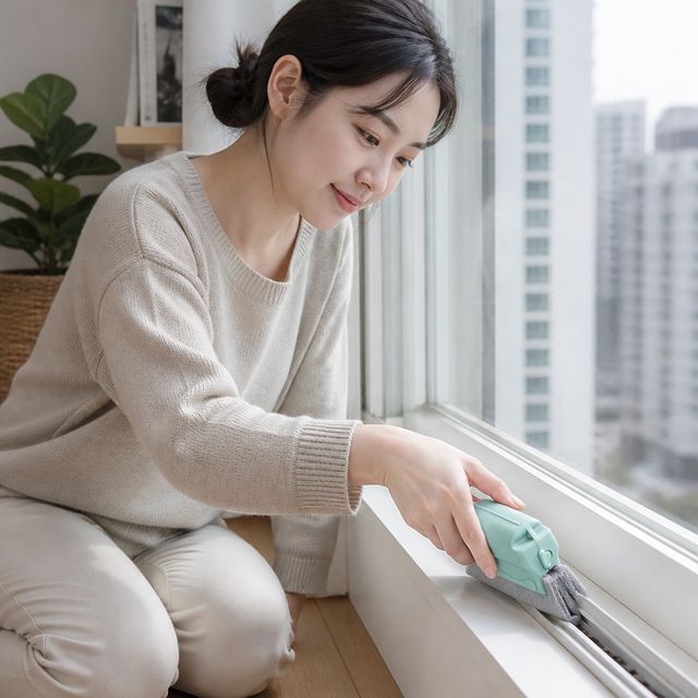 샤시 틈새 청소 솔 창틀 창문 먼지 제거 청소도구