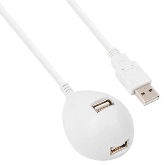 USB2.0 연장 스탠드 케이블 화이트 1m