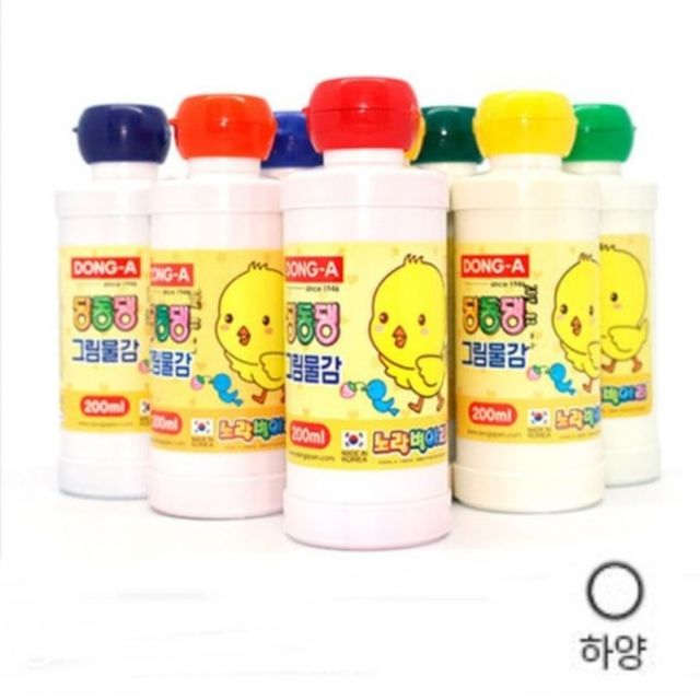 동아 딩동댕 그림물감200ml(하양색)