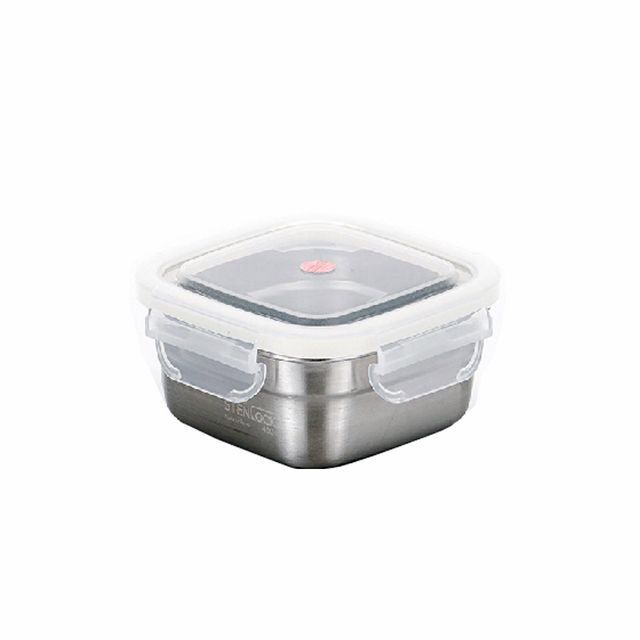 사각 스텐반찬통 스텐밀폐용기 400ml