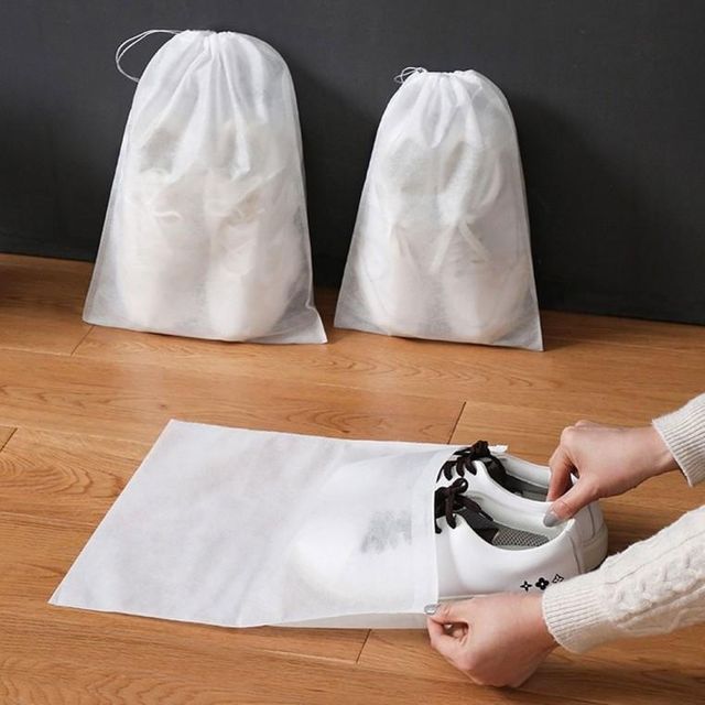 휴대용 여행용 부직포 신발 주머니 보관 파우치 커버