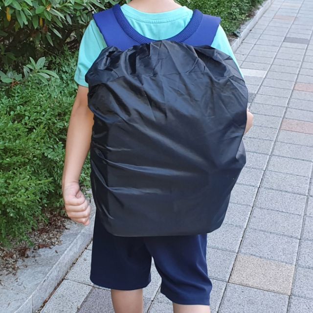배낭 책가방 방수커버 블랙 35L