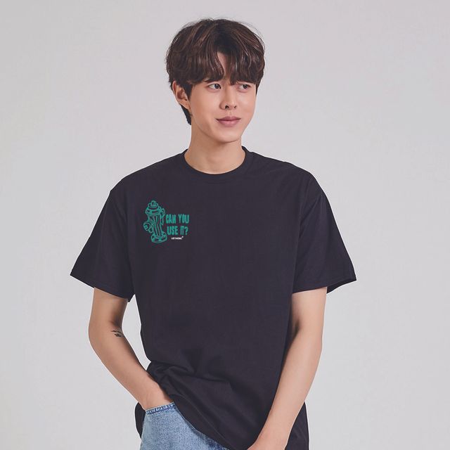 키밍 소화전 오버핏티셔츠 여름패션