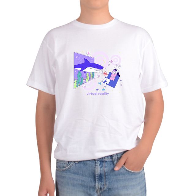 기능성반팔 가상세계 VR 인공지능 메타버스 티셔츠