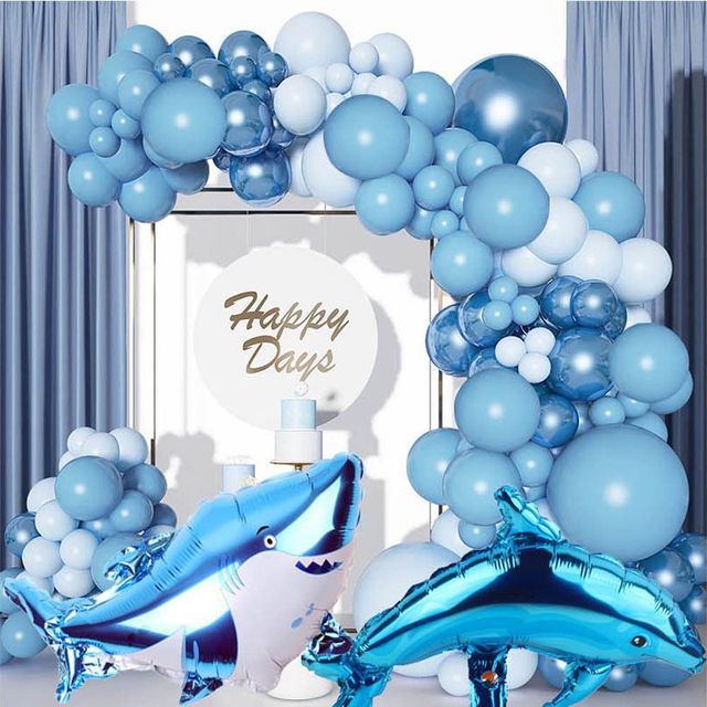 이벤트 풍선 생일파티 벌룬 상어 포토존 남아 샤크