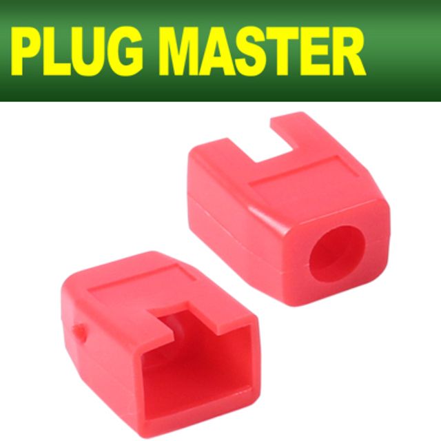 강원전자 플러그마스터 NM-SR003R RJ-45 각부트(6파이/레드/낱개)