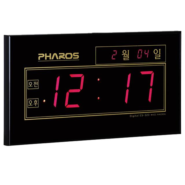 디지털 전자 벽시계 LED 벽걸이시계 사무실 거실 각인 무료인쇄 개업선물 PHA-D320