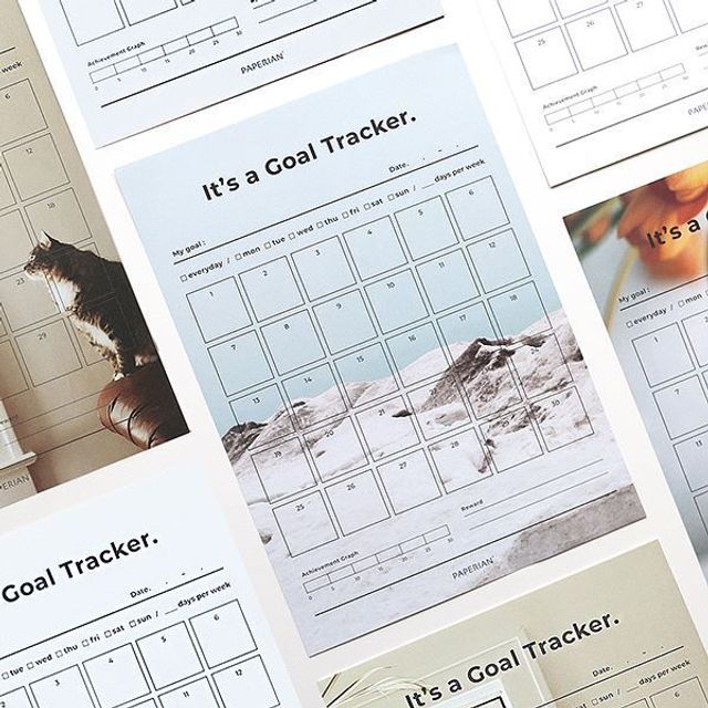 Goal Tracker-30days (A4) 문구 학용품
