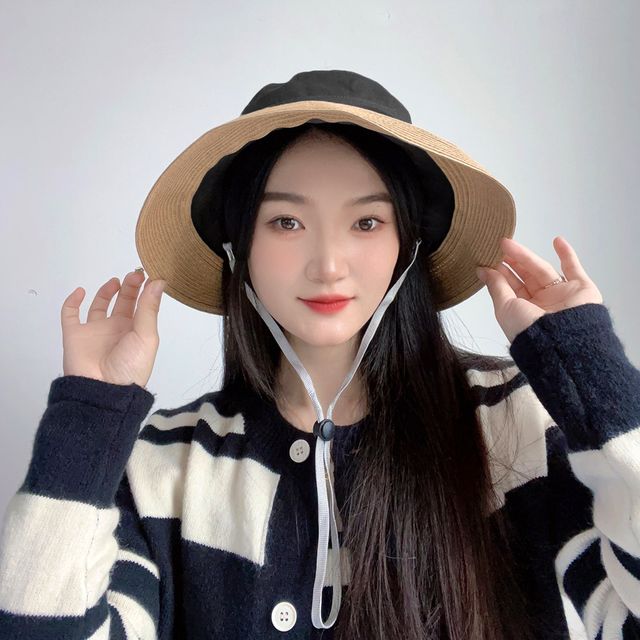 벨루아 여성용 버킷햇(차콜) 사파리모자 - 스타일리시 자외선 차단