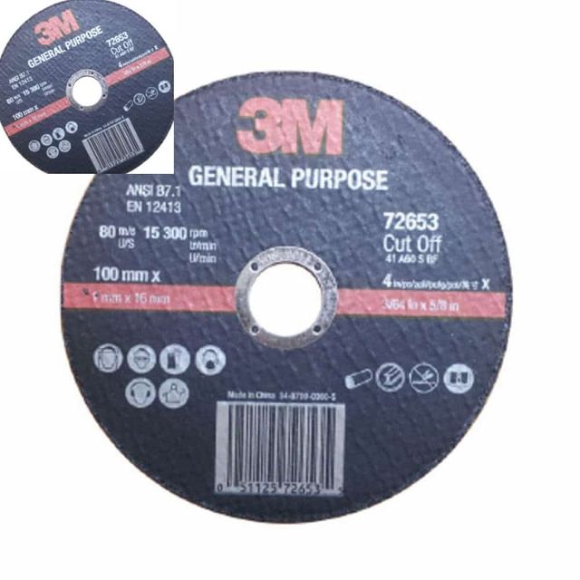 3M 보급형 100mm 절단석 25장 전동공구 목재재단 나무재단 와이어컷팅기