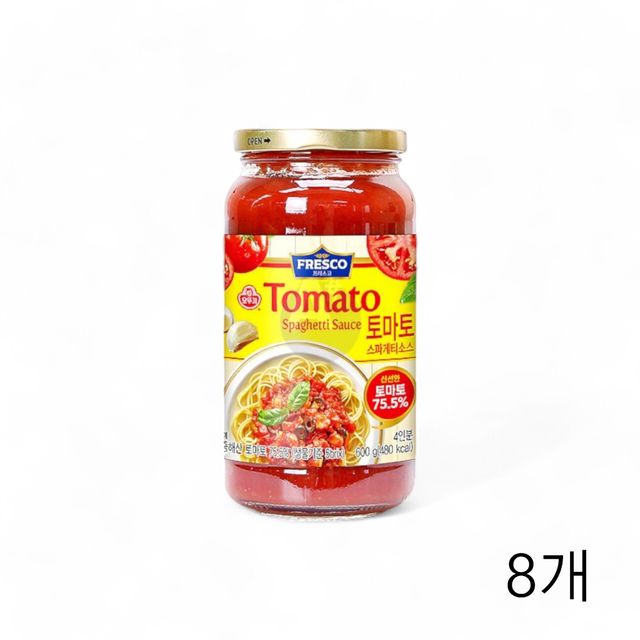 WL 오뚜기 프레스코 토마토스파게티소스 600g X 8개 파스타소스 피자소스 피자빵 토마토퓨레