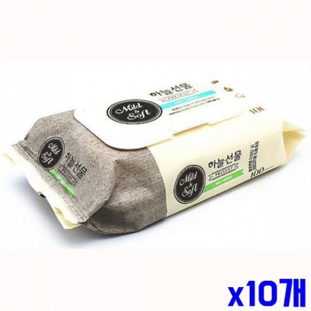 WL 부드럽고 사용간편한 물티슈 100매 캡형 285g X10개