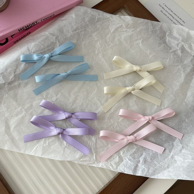 발레코어 미니 리본 집게핀, 헤어 액세서리