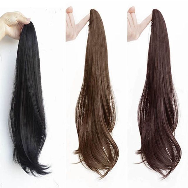 여성 포니테일 부분가발 긴머리 풍성한 머리숱 30cm