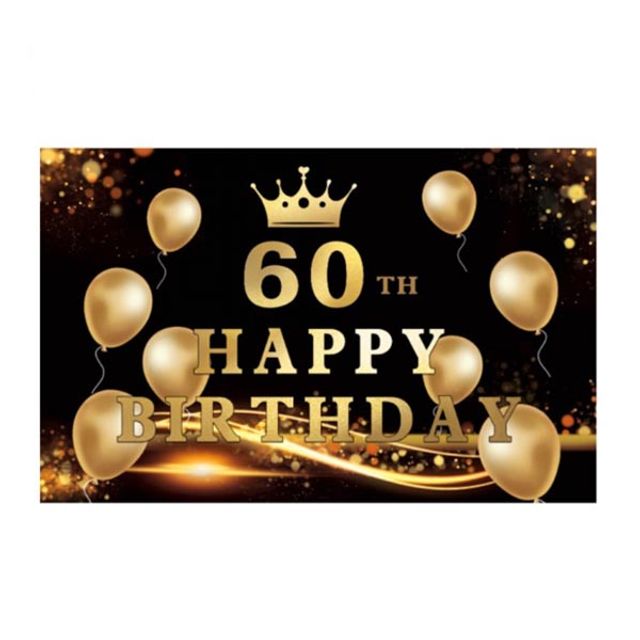 PW 럭셔리 생일현수막 대형 기념일60 장식 배너
