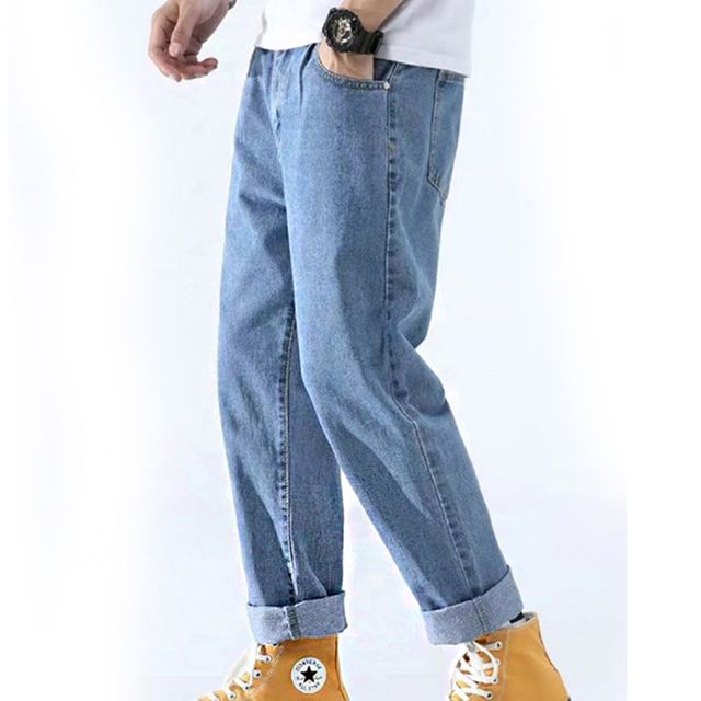 통 배기 스타일 남자 캐주얼 데일리 패션 데님 팬츠