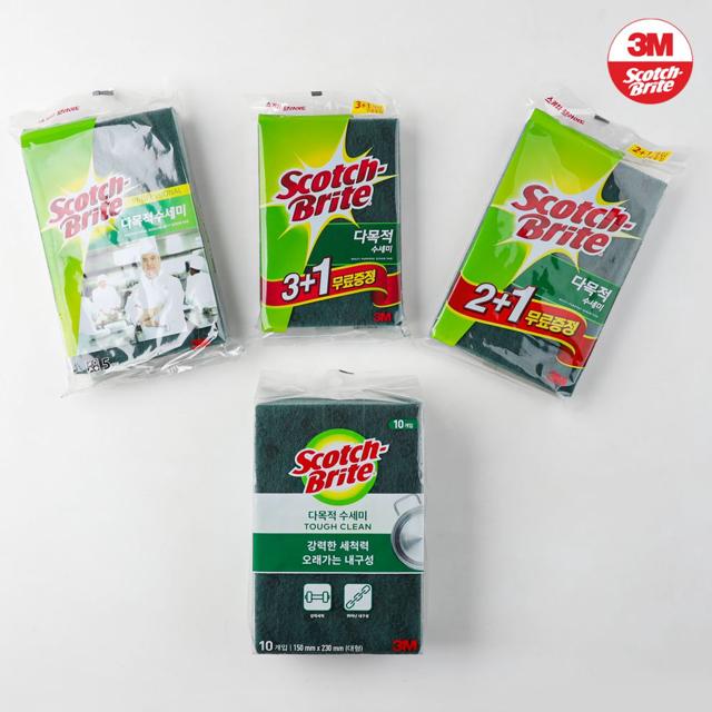 빨아쓰는 다목적 3M 수세미 그물망사 시리즈3