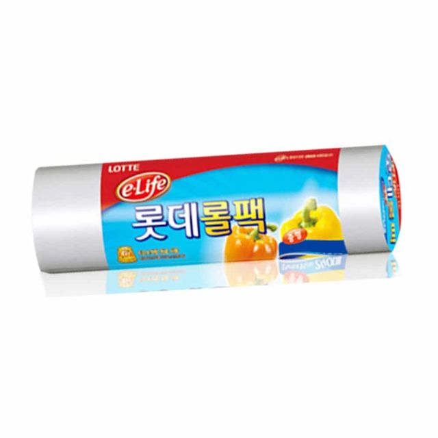 롯데 롤팩 200매 식품용 비닐백 식당 롤백