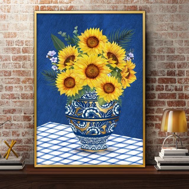 해바라기그림 액자 A2 7SUN5 풍수그림 돈들어오는