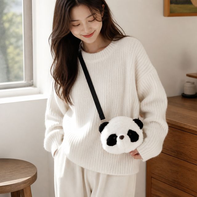 어린이 판다 인형 크로스백 초등학생 여아 가방 캐릭터 소지품 보관함