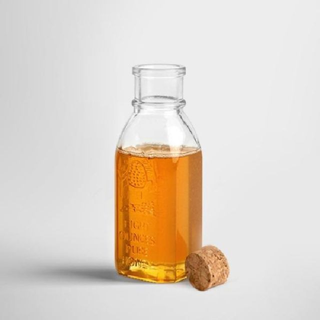 빈티지 양각 코르크 유리병 185ml - 꿀 시럽 보관용