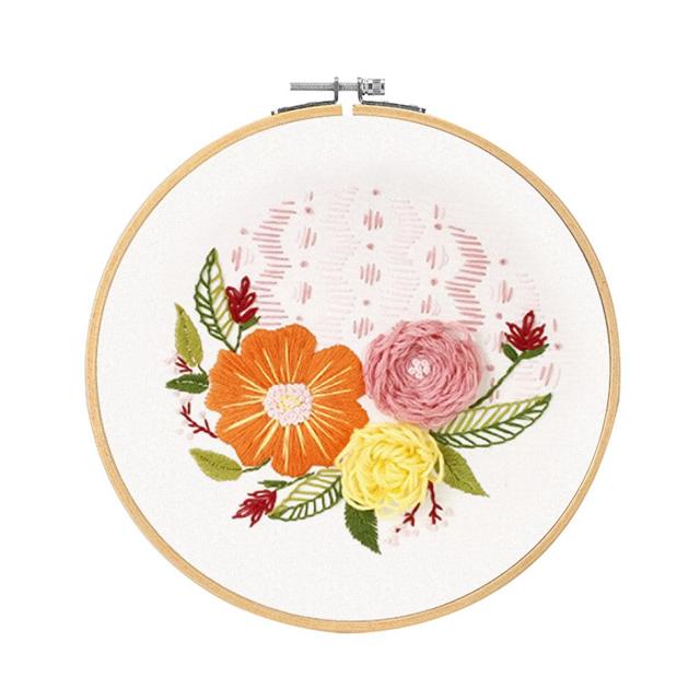 금잔화 입체자수 공예 자수패키지 프랑스 DIY