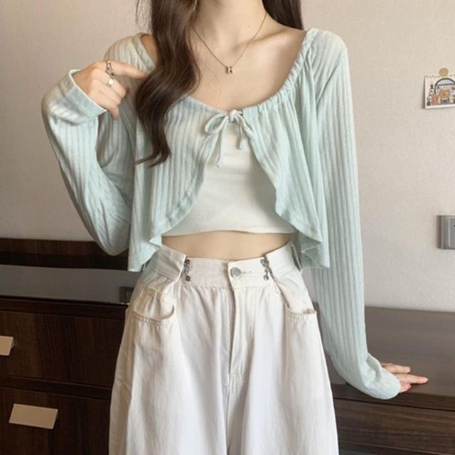 크롭 신상 기본 가디건 롱 여성 기본가디건 루즈핏롱