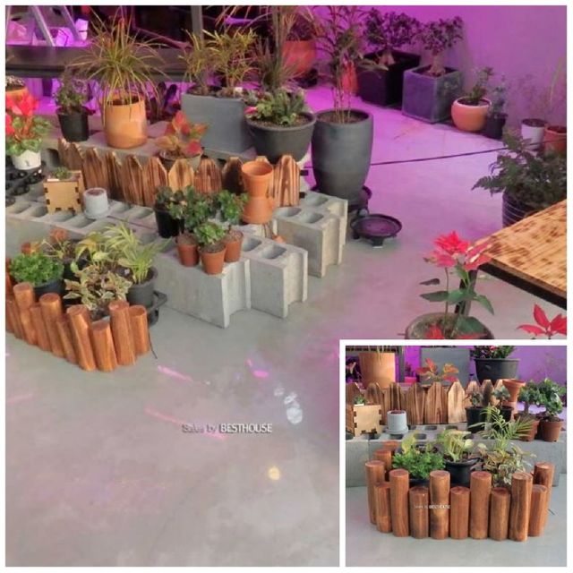 원목 통나무 화분 울타리 목봉 95x35cm 특대 실내화분울타리 통나무울타리 원목울타리 화단경계목