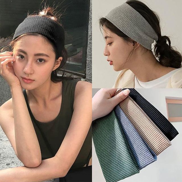 남자 여자 스포츠 데일리 패션 골지 반다나 헤어밴드