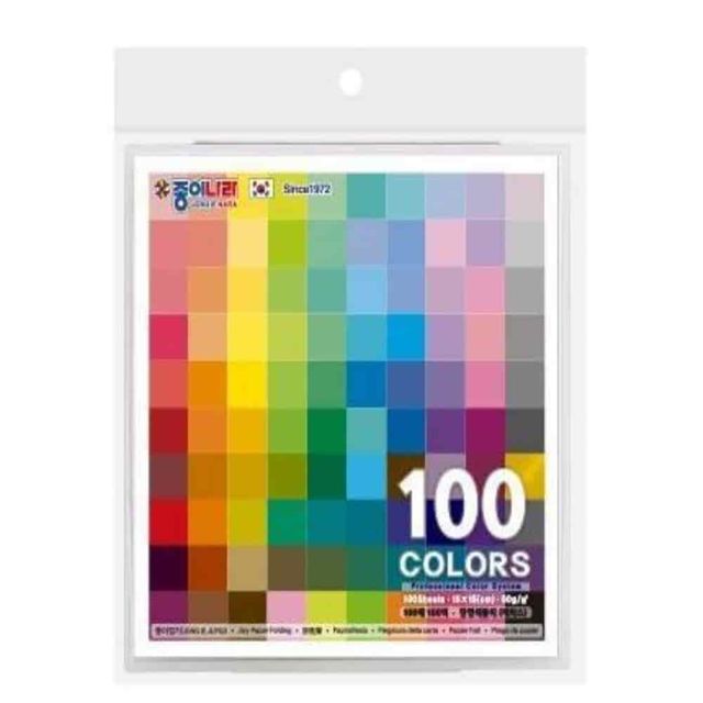 뜯어쓰는 케이스색종이 100매 공예재료 종이공예 종이접기강좌 종이접기