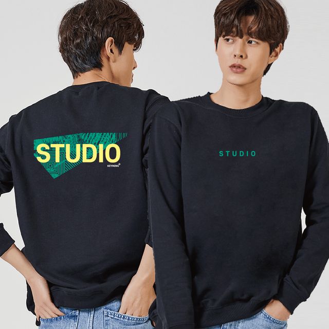 키밍 스튜디오 STUDIO 맨투맨 후드티 - 미니멀 아트 디자인