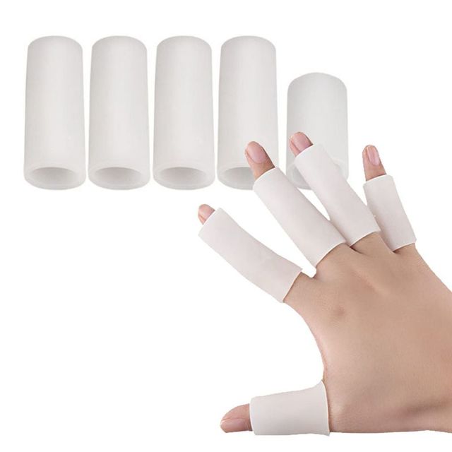 논슬립손가락보호링 편한 손가락골무 화이트 잘라쓰는 핑거슬리브 5P