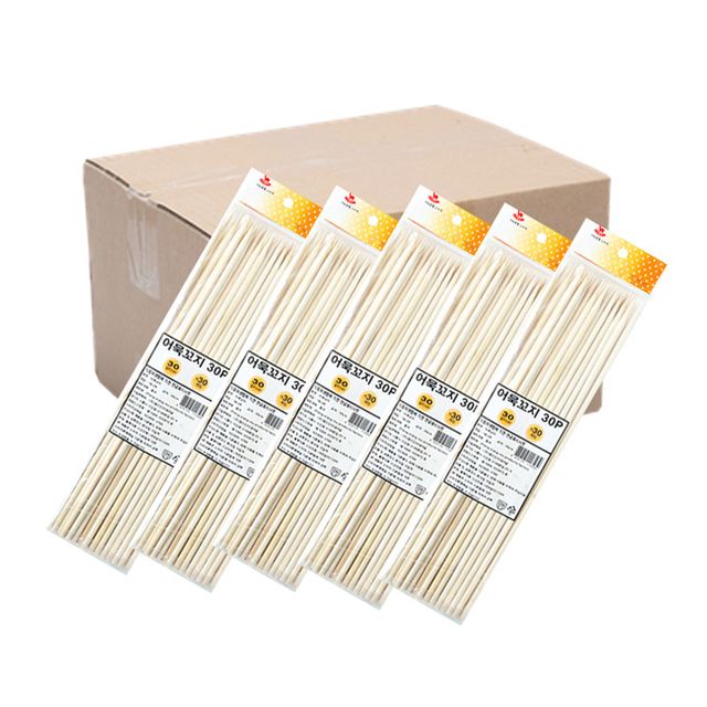 대나무 오뎅꽂이 30cm 30개입 150P BOX - 일회용 나무꼬지 꼬치