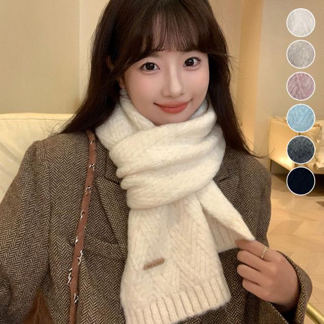 알파카 혼방 머플러 겨울 커플 목도리 방한 용품