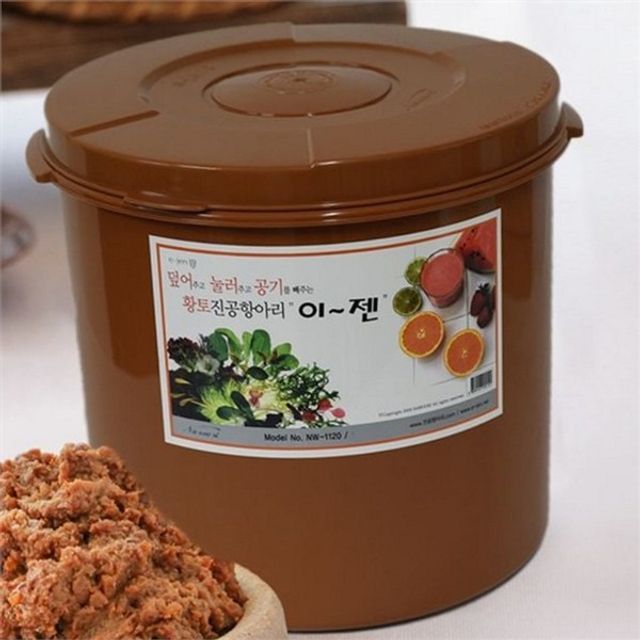 황토 밀폐 용기 김치 밀폐 용기 대용량 김치통 진공 발효 보관 과실주 음식물 고추장 냉장고 다용도 반찬