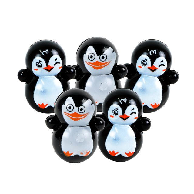 펭귄 오뚝이 피규어 5p 책상소품 펭귄캐릭터